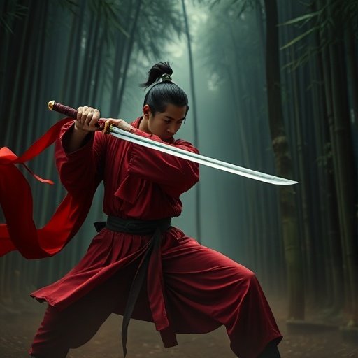 四海影视武侠电影《龙吟江湖》动作剧照